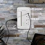 CyberPower CSP6WSUC Surge Protector, 6 Swivel Outlets, 2 USB Charging Ports, 2400J, Wall‑Tap