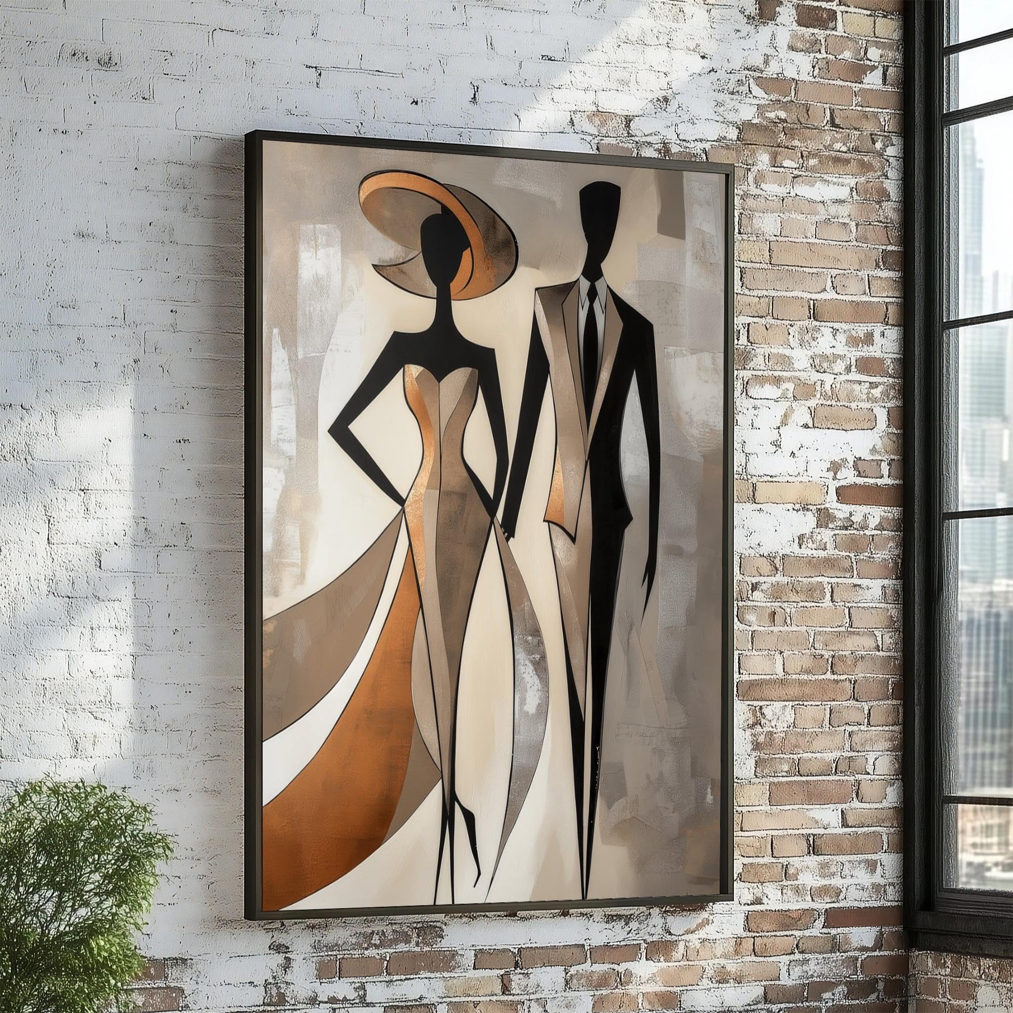 Tableau sur toile couple élégant idée cadeau de mariage originale - 8