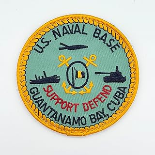 US Naval Base Guantanamo Bay Patch - with Hook and Loop, 4"