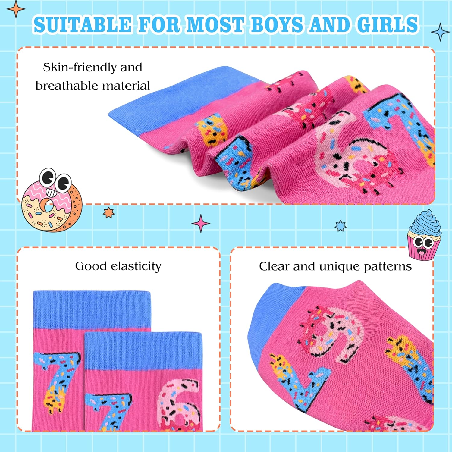 67 Socks Ice Cream Six Seven Socks Meme Novelty Funny Gifts for Boys Girls Back To School Gift - Image 4