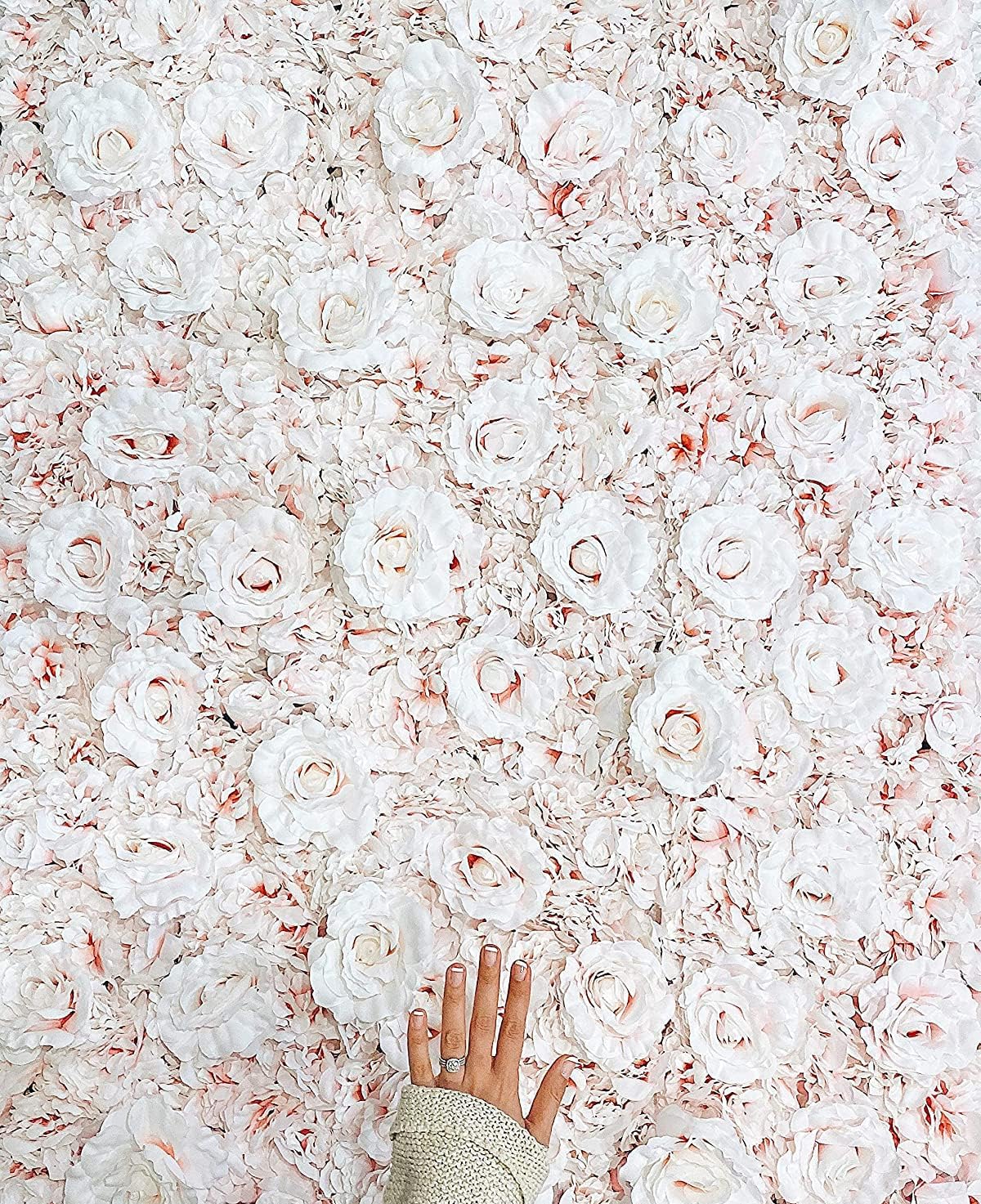 Flower Panel for Flower Wall Decor | 16 Inch by 12 Inch Flower Panel | Flower Wall, Backdrop, Weddings, Event Decor, Bridal & Baby Shower, and Photography Decor (Pink)