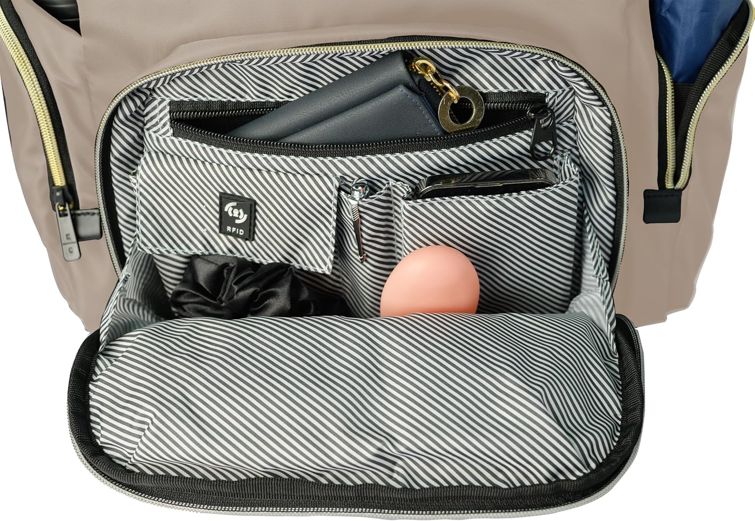 Kenneth Cole REACTION Sophie Backpack, Taupe, 15" Laptop - Image 5