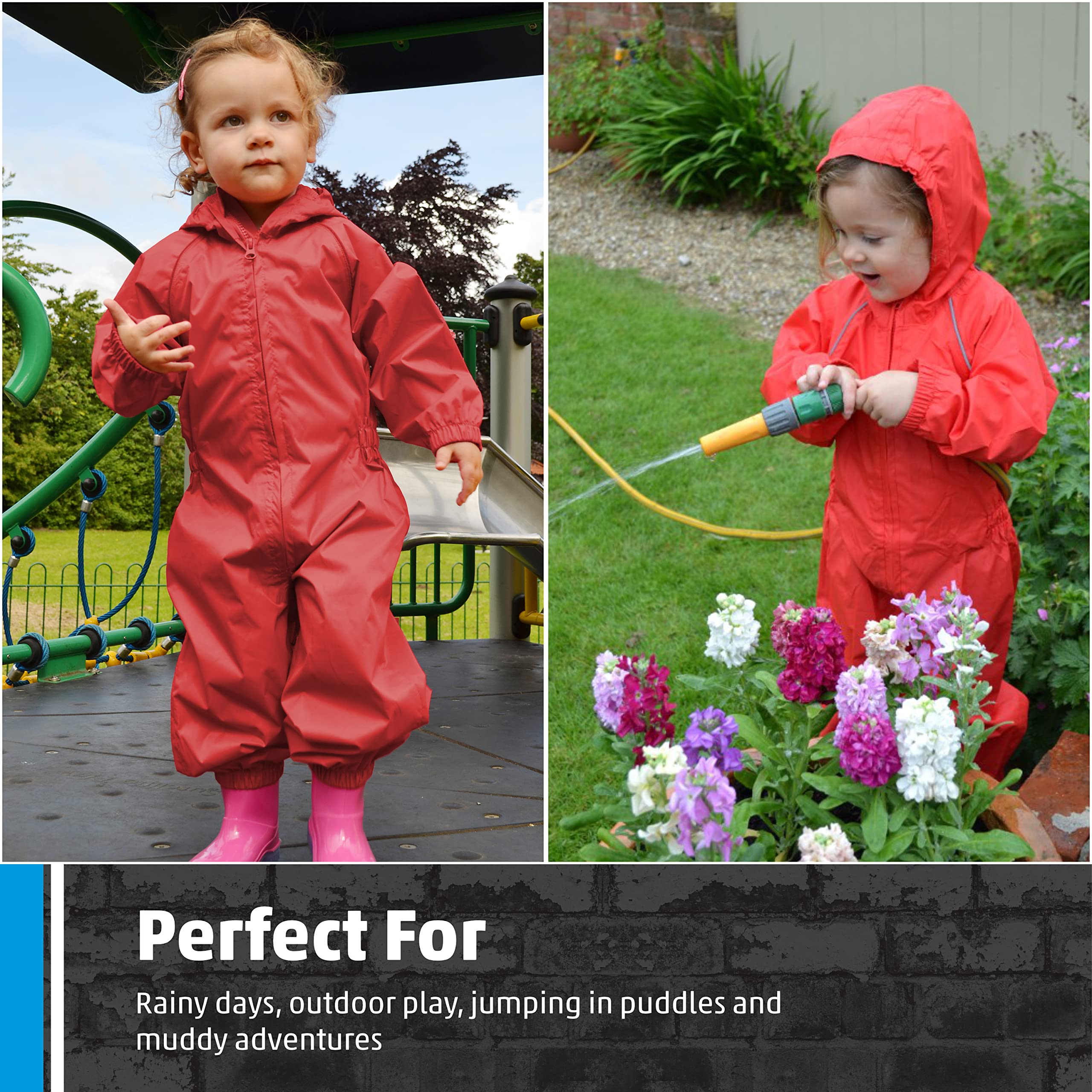 Castle Clothing 323 Splash Away Kinder Regen Anzug, Rot, Gr. 7–8