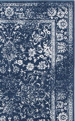 Miniatura 152 de Safavieh colección Adirondack - Alfombra de área, 8 x 10 pies, gris pizarra y marfil, diseño oriental desgastado, no desprende pelusa, fácil