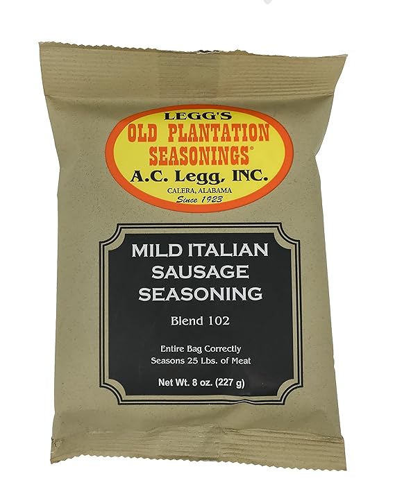 A.C. Legg Mild Italian Sausage Seasoning 8 Ounce