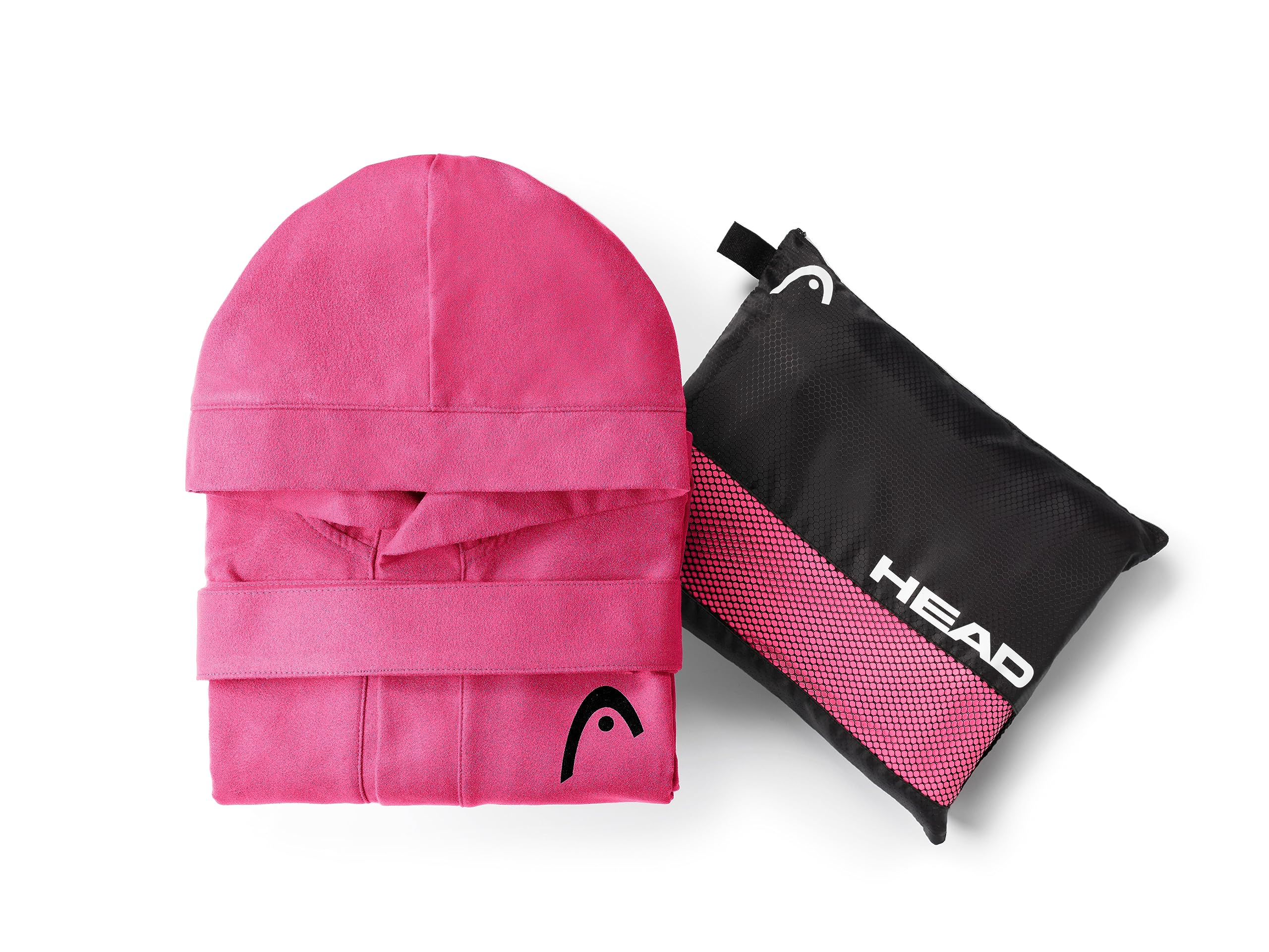 Osama Home HEAD Active - Accappatoio Uomo e Donna con Cappuccio e Tasche, Accappatoio Microfibra Leggero a Rapida Asciugatura - Accappatoio Donna e Uomo Morbido, Assorbente e Salvaspazio