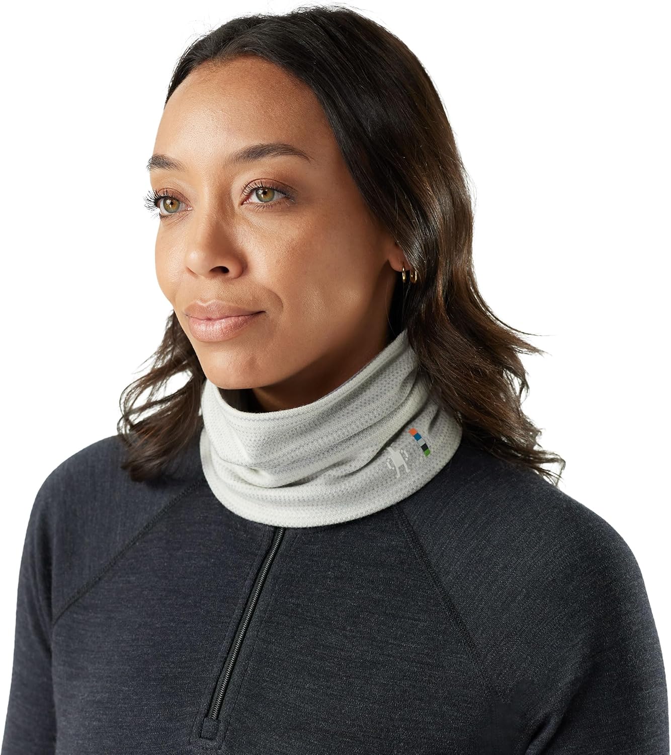 Smartwool, Unisex, Thermal Merino Reversible Neck Gaiter, Light Gray Color Shift, One Size