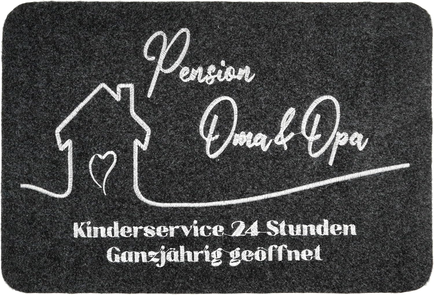 Zinello Design – Personalised Doormat for Grandparents – Entrance Mat Gray Black 40 x 60 cm for Indoor and Out of doors Use with Personalised Message – Non-Slip, Washable and Weatherproof