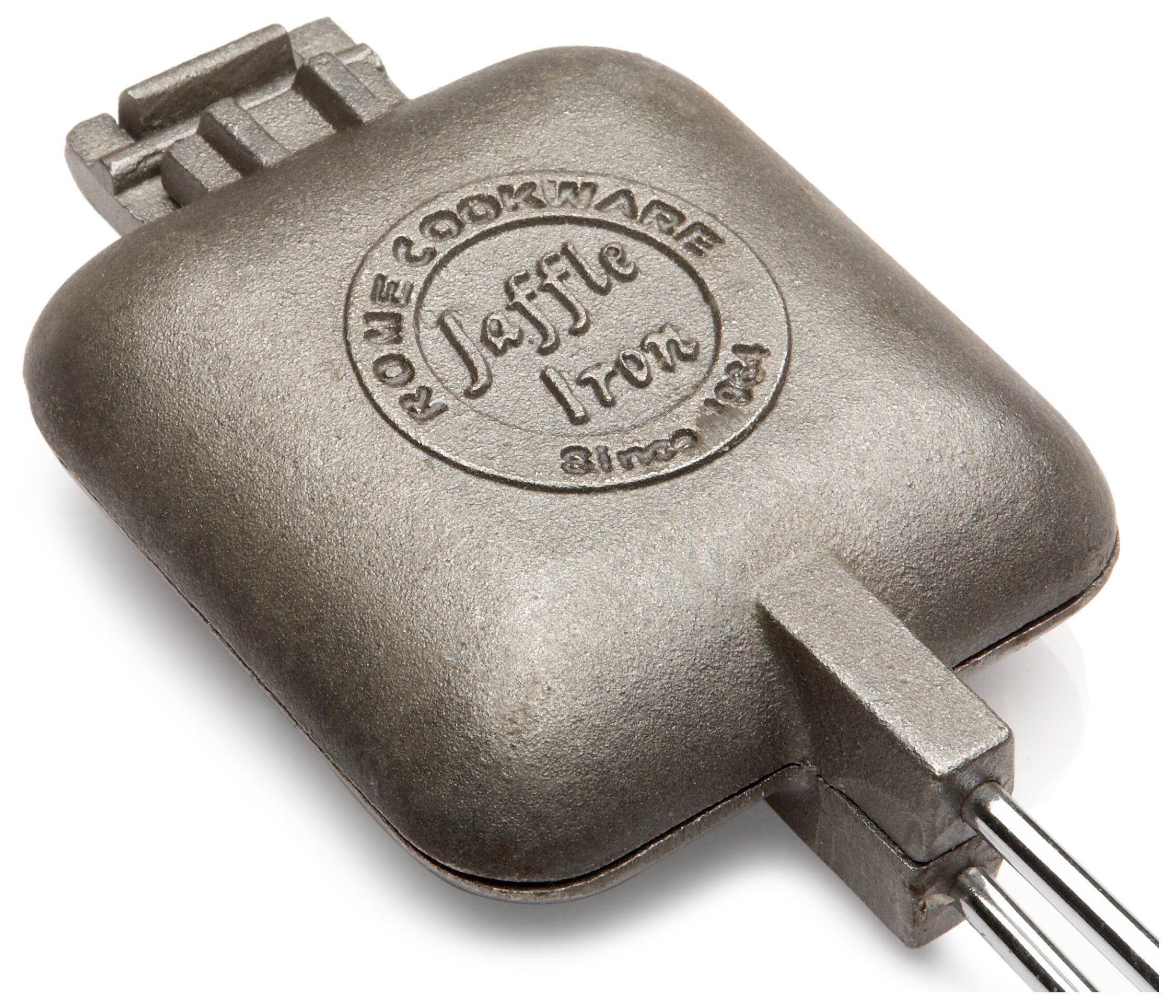 Rome's Square Jaffle Iron with Steel and Wood Detachable Handles