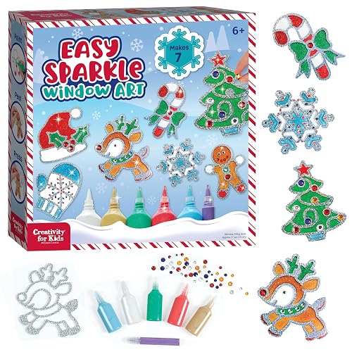 Creativity for Kids Holiday Easy Sparkle Window Art Craft Kit:
