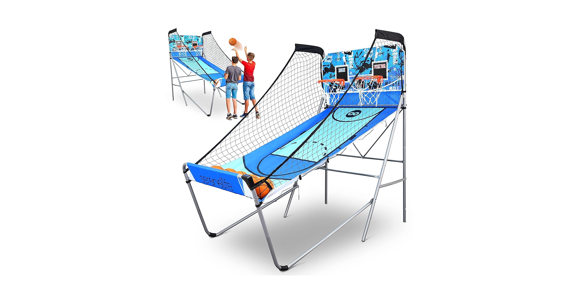 Amazon.com : SereneLife Heavy Duty Dual Hoop Basketball Shootout