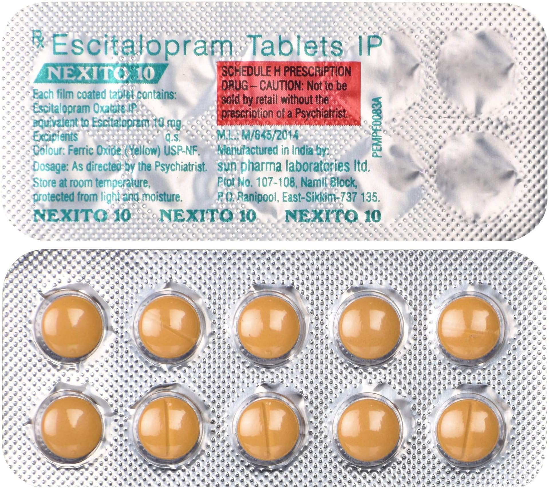 Nexito 10 - Strip of 10 Tablets