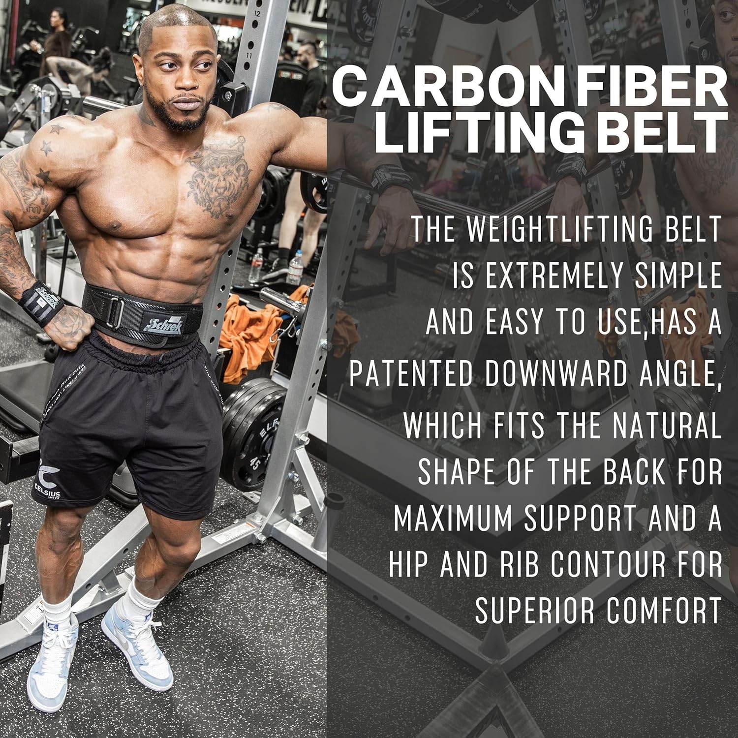 Schiek Sports Ronnie Coleman 4004 Weightlifting Belt - Limited Edition Yeah Buddy - 4 Inch Carbon Fiber and Nylon Material Lifting Belt