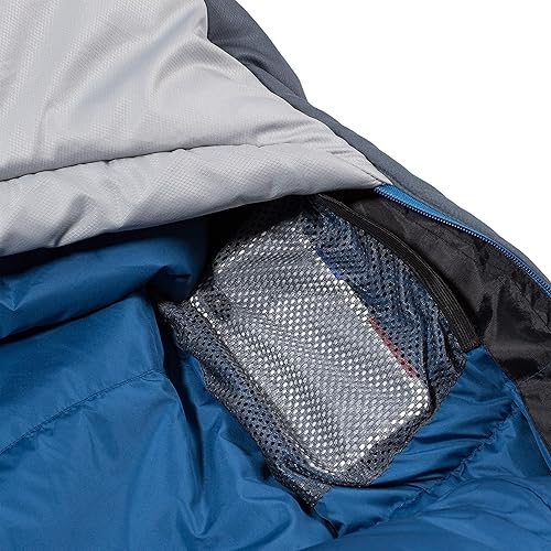 Vista 9 de OmniCore Designs Saco de dormir rectangular con capucha de plumón múltiple (-10F azul, rojo 10F, amarillo 30F, con 4 puntos)