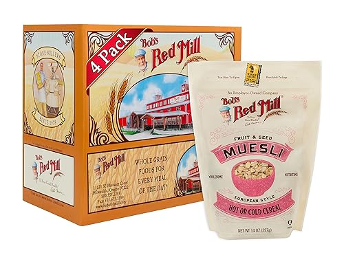 Bob's Red Mill Muesli de frutas y semillas, 14 onzas (paquete de 4)