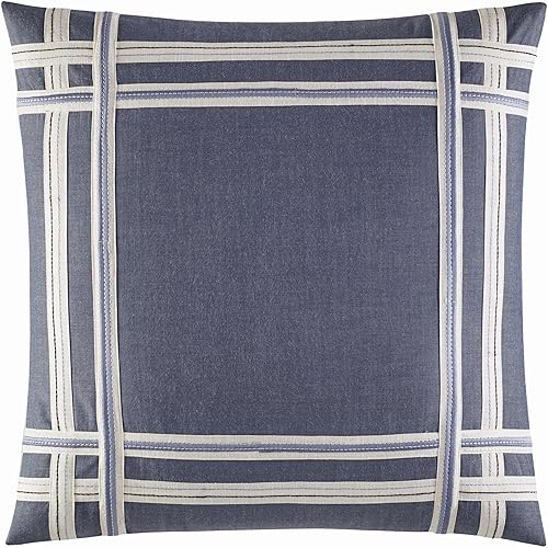 Nautica Home  Fairwater Collection  100% algodón inspirado en el Mediterráneo, funda de edredón a juego, juego de cama de 2 piezas, individual, azul