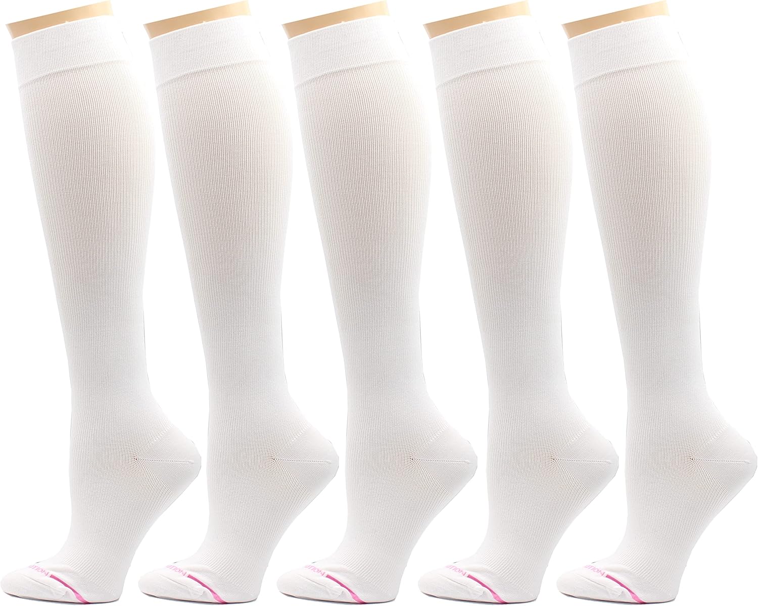 5 Pairs Dr. Motion Therapeutic Graduated 8-15mmHg Compression Women's Knee-hi Socks