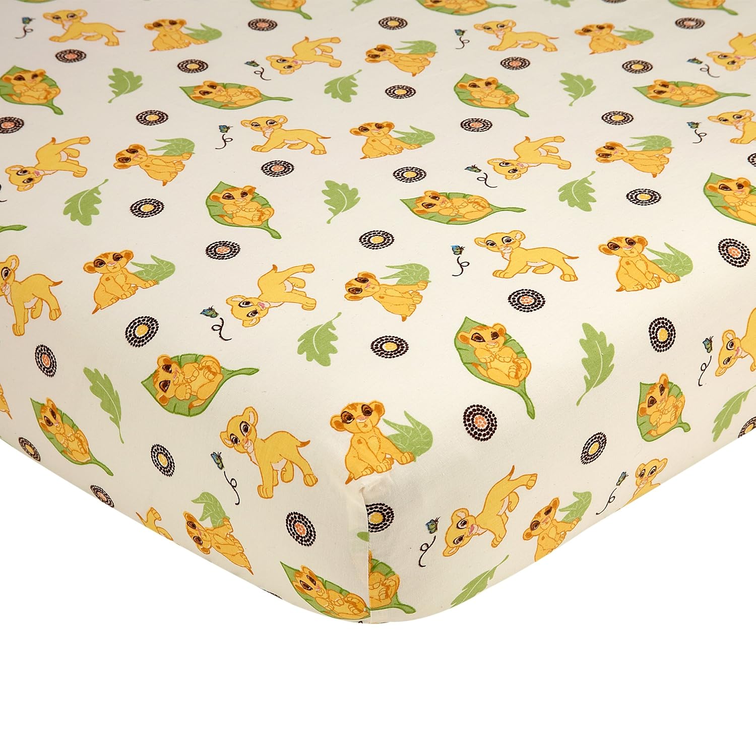 Flash Deals - 40% OFF Disney Lion King Simba's Wild Adventure 7 Piece Nursery Crib Bedding Set, Appliqued Comforter, Sage, Orange, Brown, Ivory