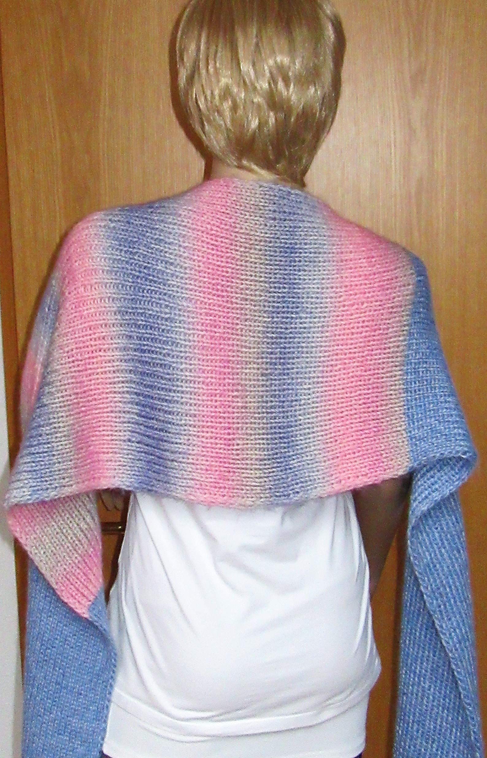 Selbstgestrickt/Handgemacht/Schultertuch/Wickelschal/handgemacht/Schal/Stola/selbstgestrickt