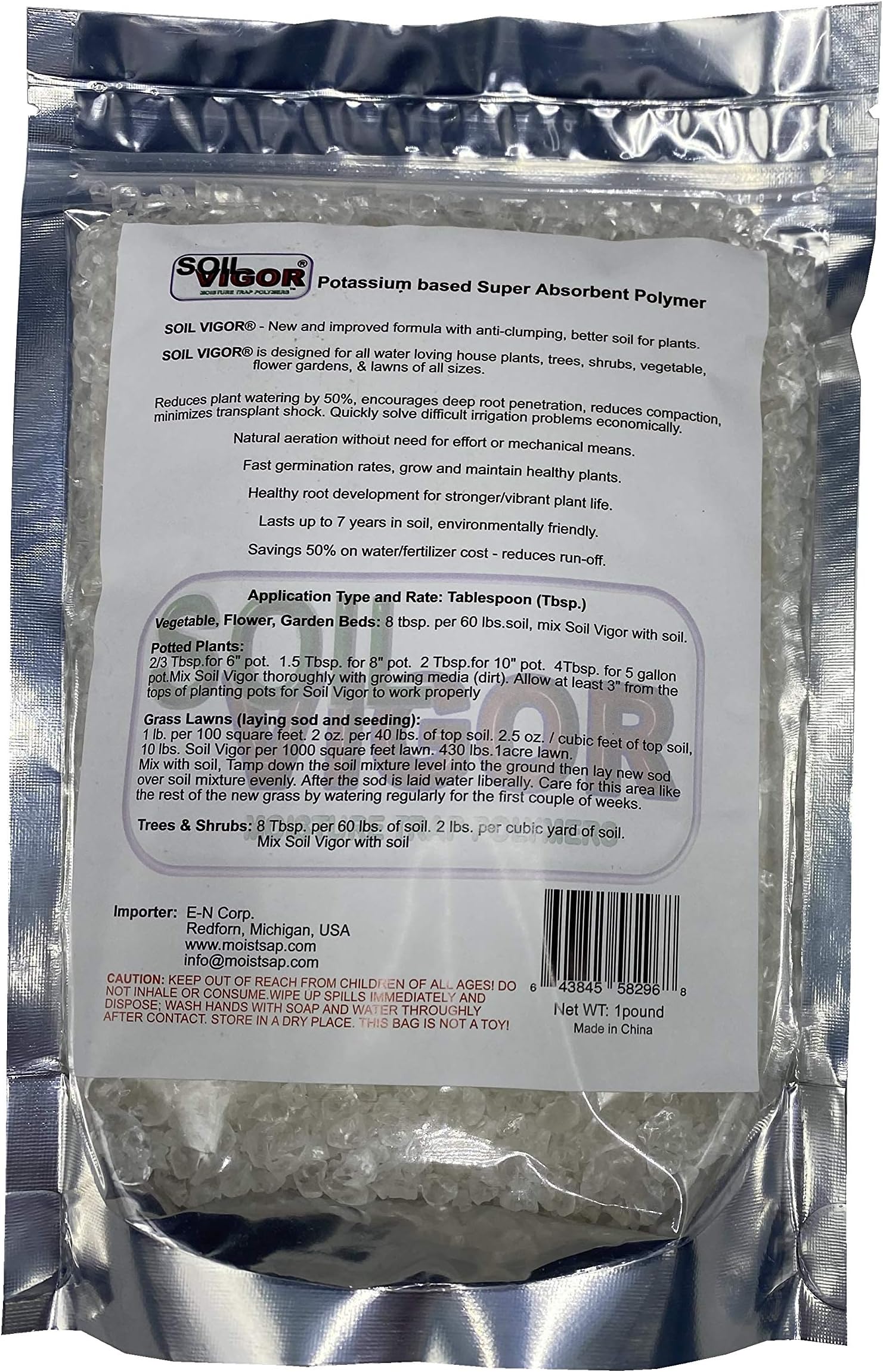Super Absorbent Crystal Granules Polymer White Medium Size