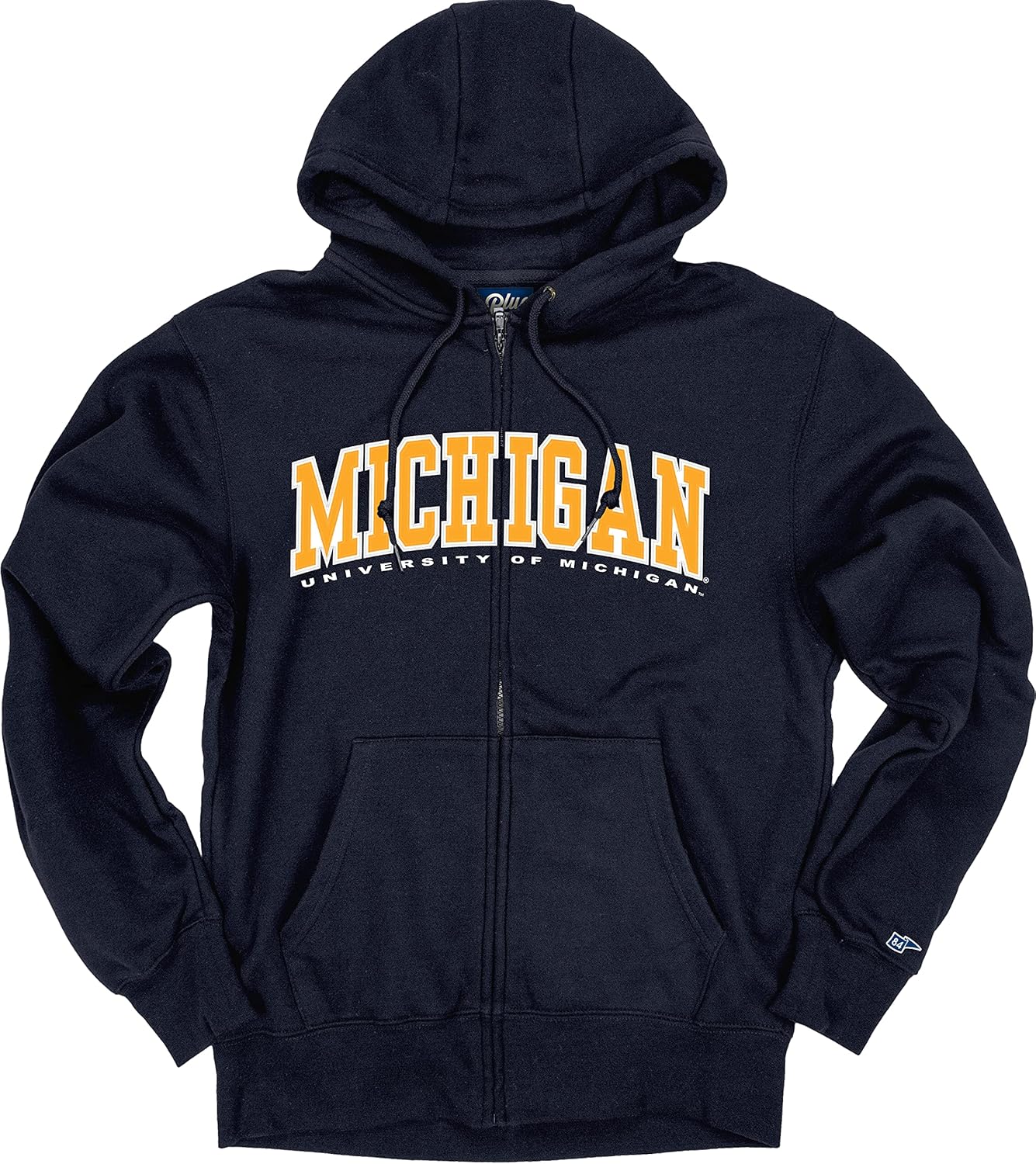 Blue 84 NCAA mens Twill Applique Team Color Full Zip Hoodie