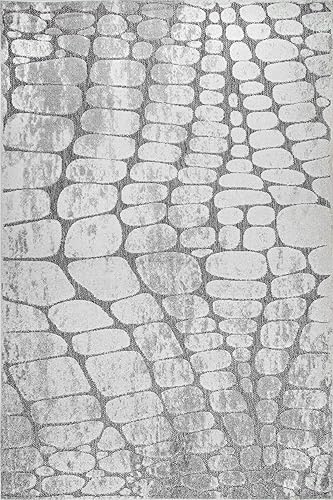Miniatura 8 de nuLOOM Jaycee - Alfombra texturizada Stone para interiores y exteriores, 4 x 6 pies, color gris