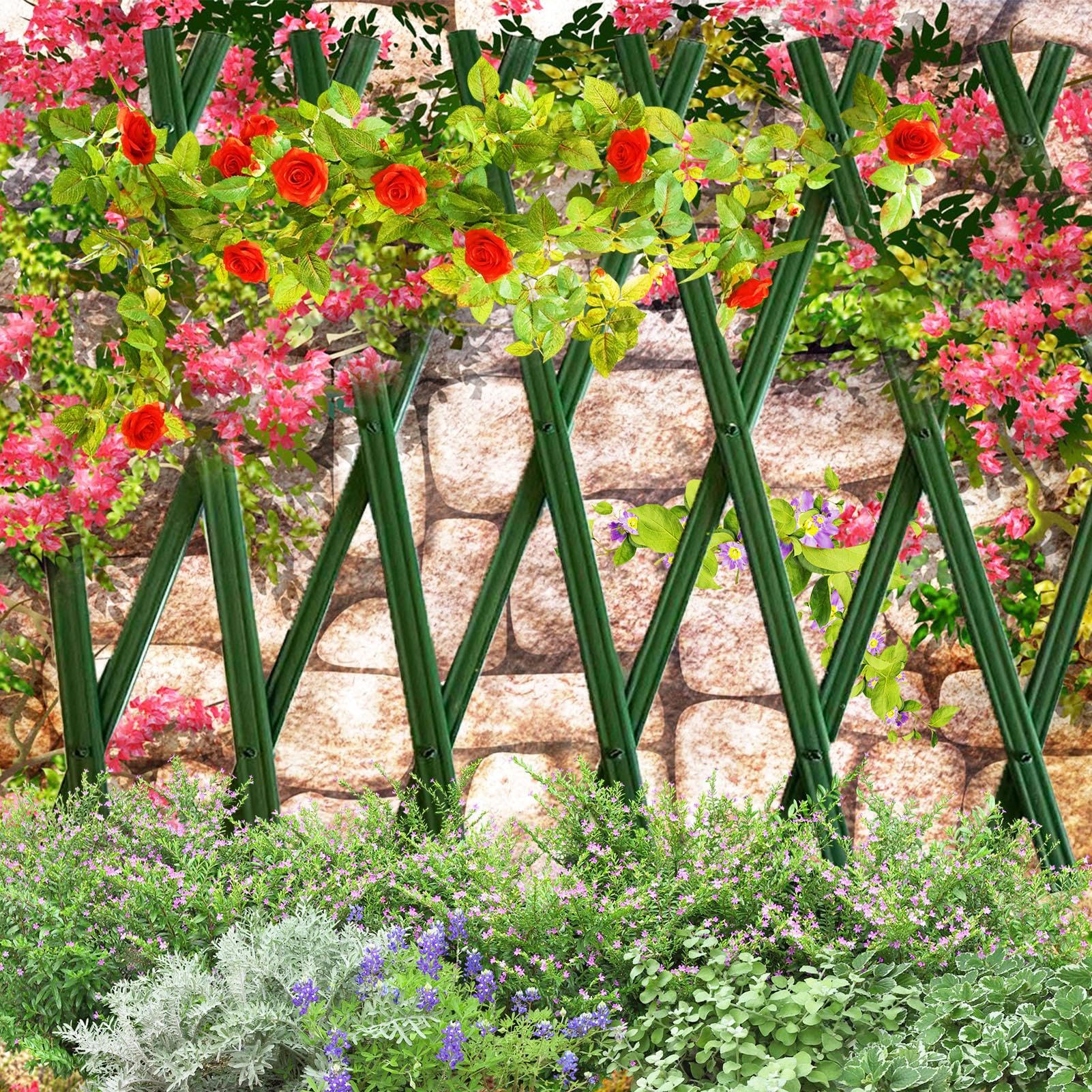 Traliccio da Giardino in Legno Traliccio per Piante Rampicanti Estensibile Recinzione da Giardino e Traliccio per Piante Rampicanti Traliccio Espandibile per Piante Rampicanti
