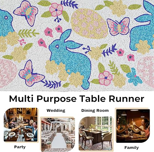 Miniatura 6 de Camino de mesa con cuentas de 36 pulgadas, camino de mesa brillante, camino de mesa decorativo, camino de mesa de decoración de granja, camino de