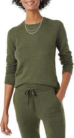 Amazon Essentials Women's Regular-Fit Soft-Touch Crewneck Long-Sleeve Sweater