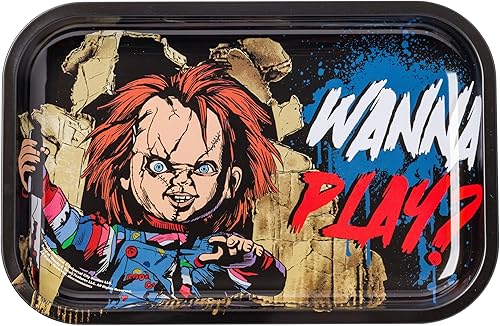 Silver Buffalo Chucky Wanna Play Plaque de Porte en étain 28