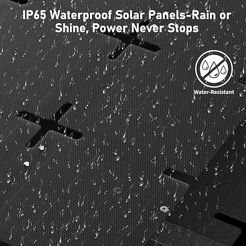 Miniatura 4 de Panel solar portátil de 60 W, monocristalino 24.8% de alta eficiencia, panel solar plegable de alta eficiencia, panel USB C, IP65, impermeable, para