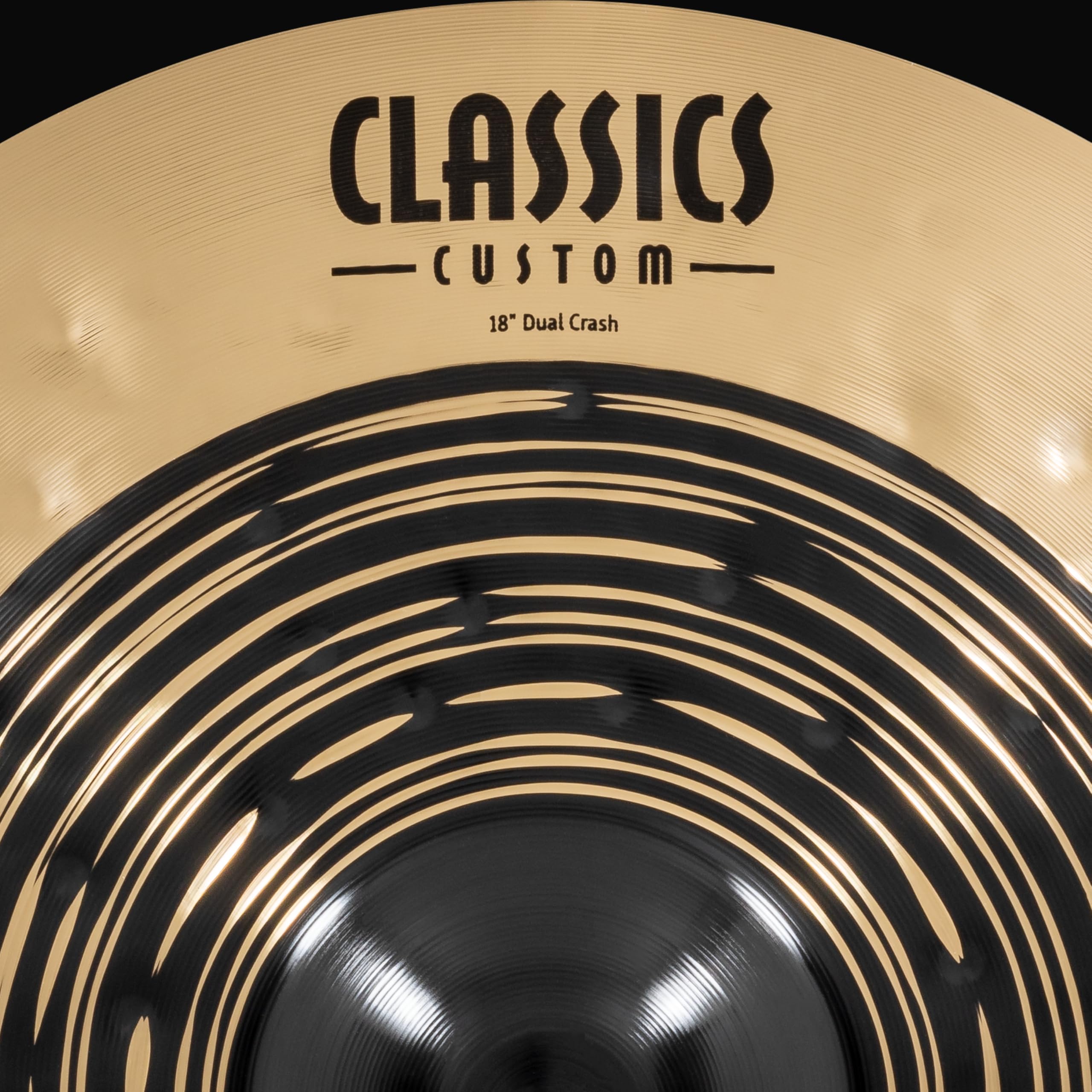 Meinl Cymbals Classics Custom Dual Piatto Crash 18 pollici (45,72cm) per Batteria - Bronzo B12, Finitura Scura e Brillante - Prodotto in Germania (CC18DUC)