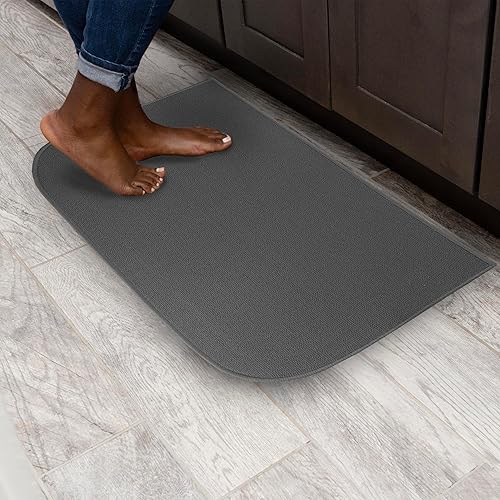 Ritz Alfombra decorativa, lavable, resistente a las manchas con respaldo de látex, tapete para puerta para piso, 20 x 36 pulgadas, grafito