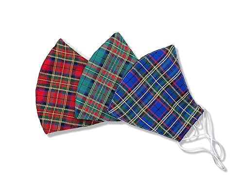 Miniatura 5 de Mascarillas reutilizables de moda lindas con cintas elásticas ajustables para las orejas y bolsillo para filtro para adultos, paquete de 5, 4, 3, 2,