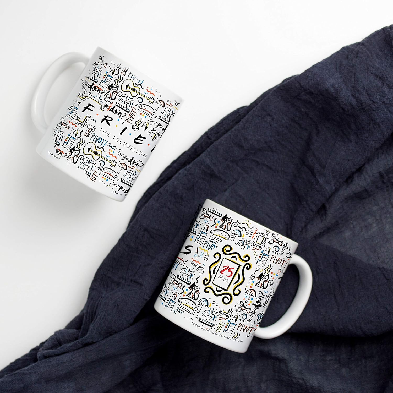 Trend Setters Friends the Television Show - 25 Years - OFFICIAL MERCHANDISE - 11 oz White Ceramic Coffee or Tea Mug – Perfect for Gifting or Collecting WMUG1004 - Image 2