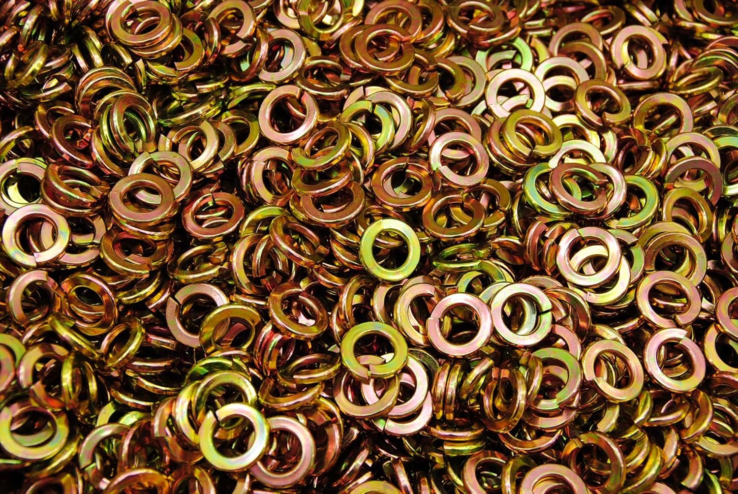 (400) Alloy 7/16" Split Lock Washers - Yellow Zinc Plated