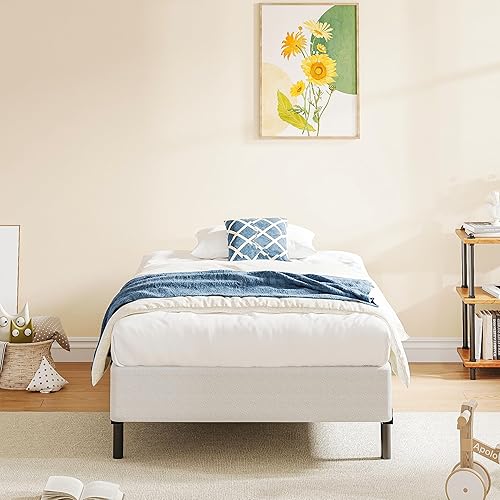 Miniatura 7 de EZBeds Muelles de caja doble, solo somier de metal de 7 pulgadas, base de colchón individual con funda de tela, fácil montaje, sin ruido,