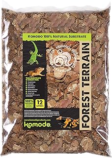 Komodo Forest Terrain Orchid Bark Chips, 12 Litre, Natural Terrain for Reptiles, Orchid Bark Chips, Bark Chips for Reptiles, Reptile Terrain, Reptile Bedding, Large Orchid Bark Chips