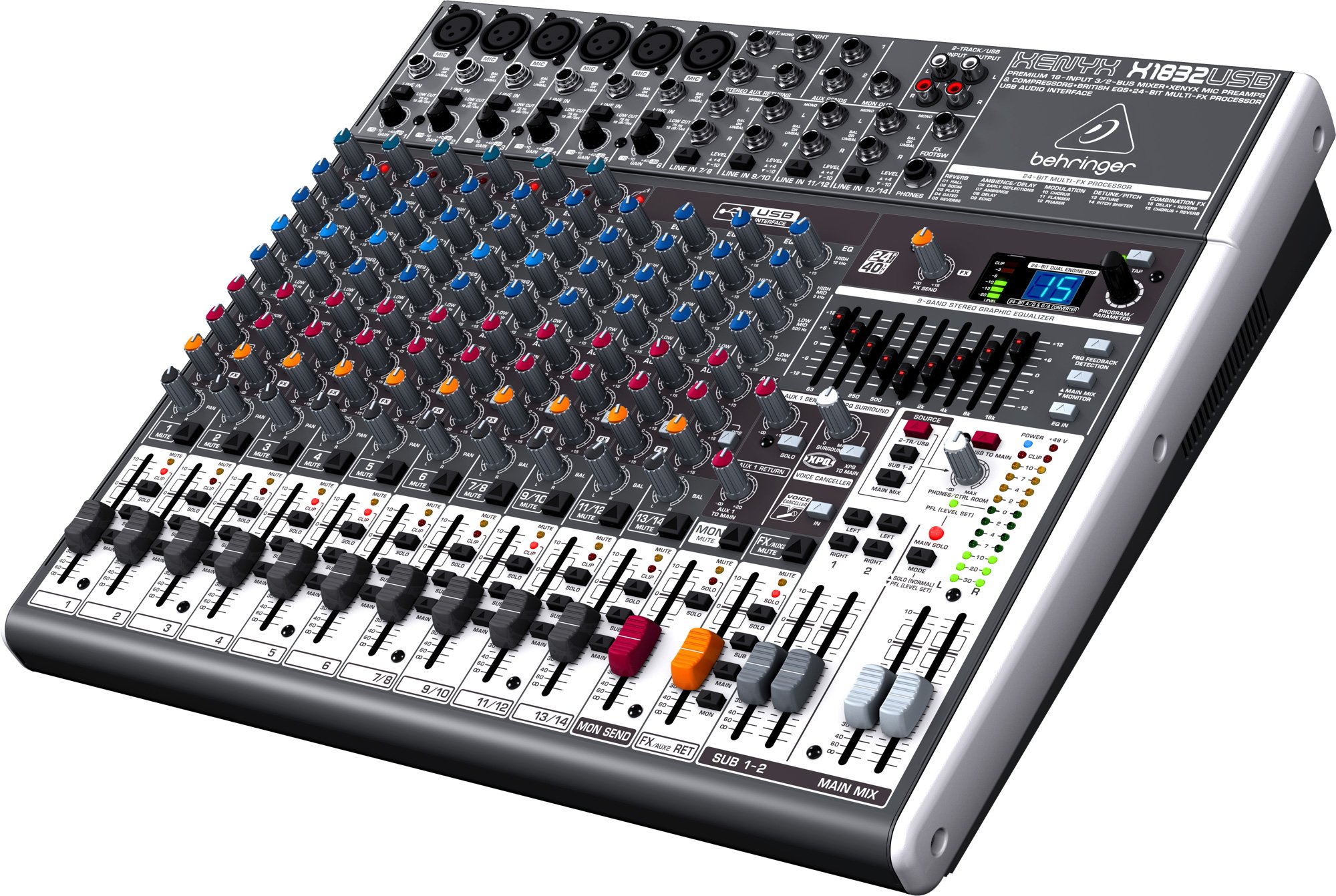 BEHRINGER XENYX X1832USB mixer passivo 18 ingressi effetti interfaccia audio usb