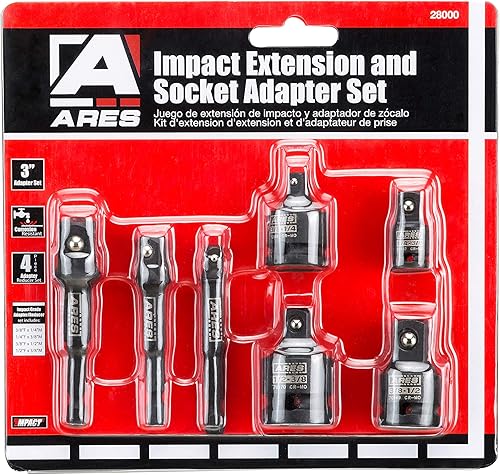 Miniatura 68 de ARES 22046 - Juego de 3 extensiones de tambaleo de impacto de 3 pulgadas – 1/4 pulgadas, 3/8 pulgadas y 1/2 pulgadas, extensiones de tambaleo que