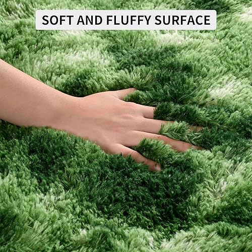 Miniatura 119 de Tepook - Alfombra súper suave y peluda para dormitorio, alfombras modernas peludas para niños para sala de estar, alfombra de felpa