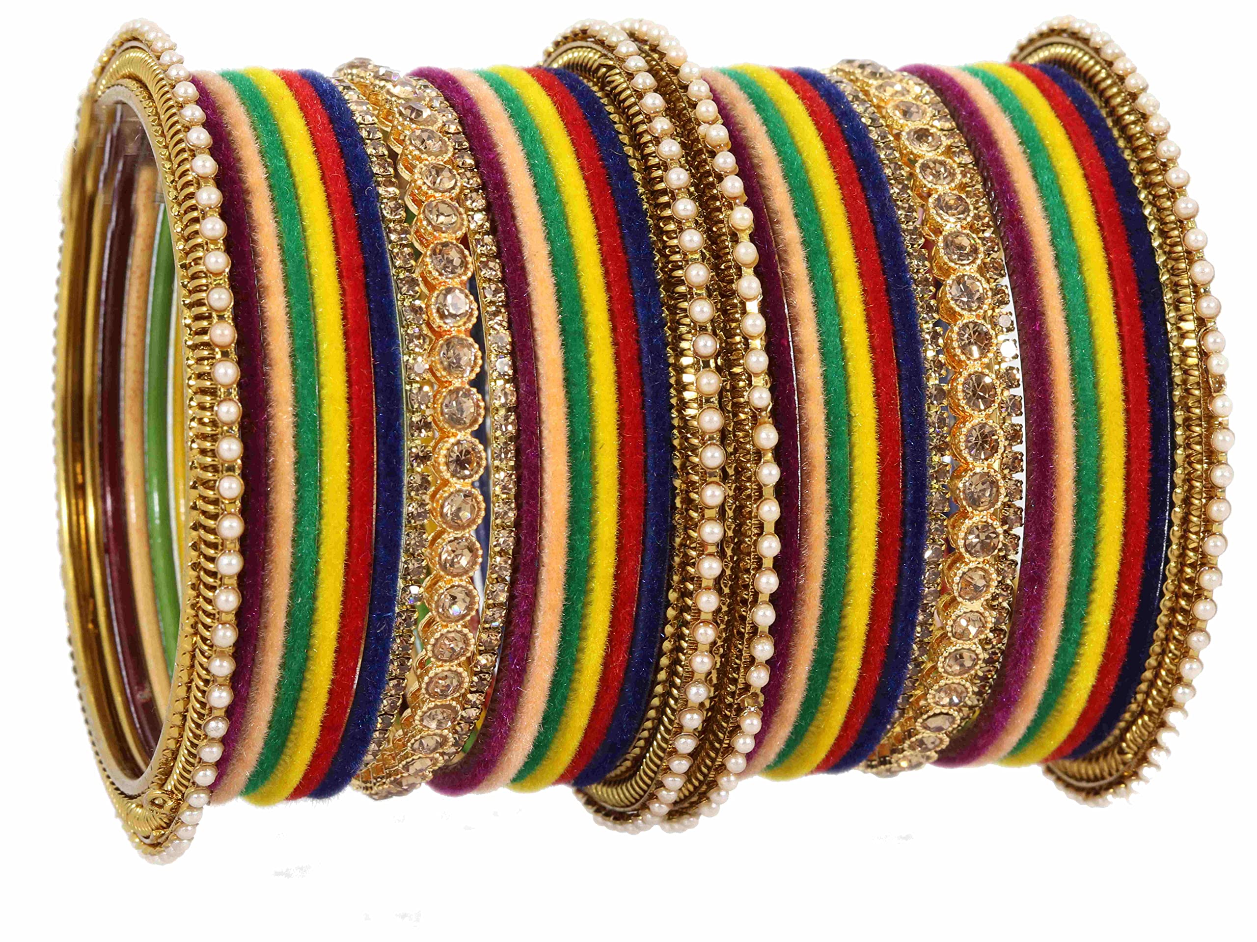 See full amazon price history chart for NMII Traditional Metal Velvet Bangles For Women and Girls Studded Zircon Diamond Stone & Pearls | Stylish Womens Bangles | Metal bangles | Gold Plated, (F164-(1)-Multi-2.4) NMII Traditional Metal Velvet Bangles For Women and Girls Studded Zircon Diamond Stone & Pearls | Stylish Womens Bangles | Metal bangles | Gold Plated, (F164-(1)-Multi-2.4) (B0BWWCG8KP) Amazon Price History, Amazon Price Tracker