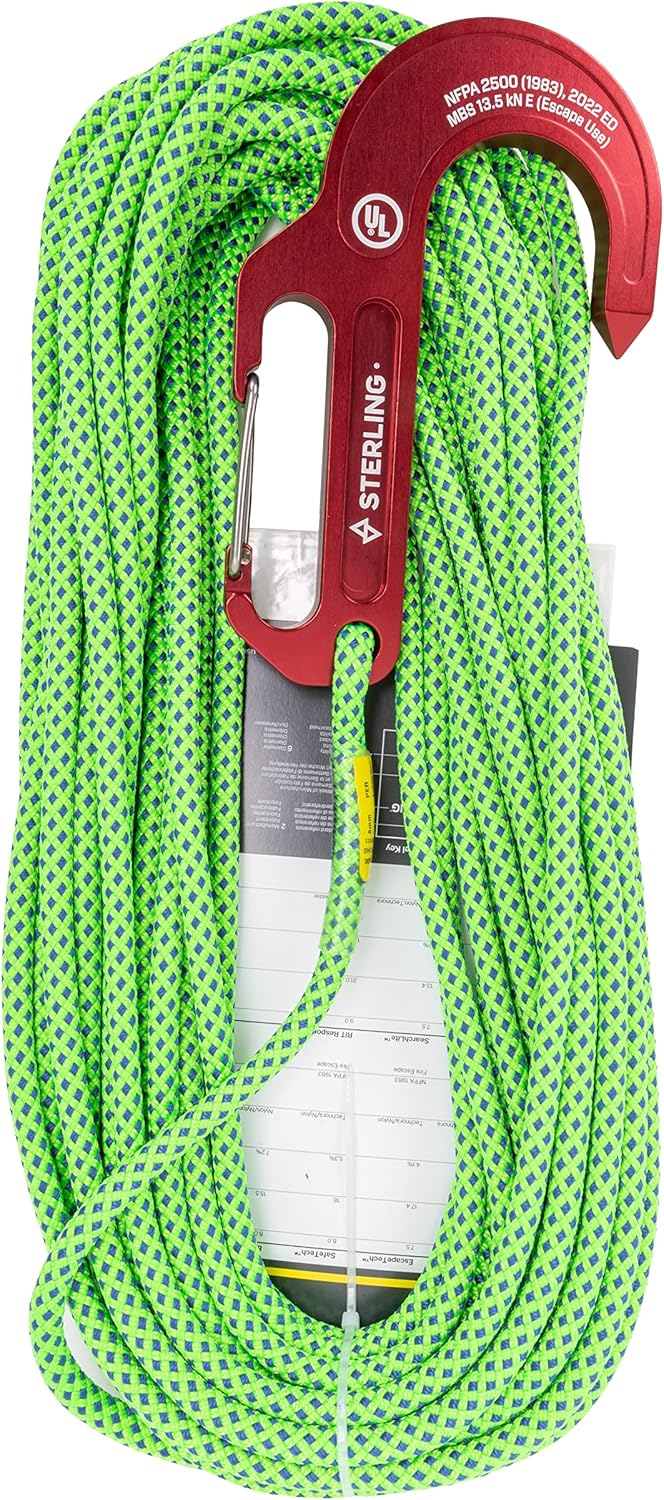 Amazon.com : Rock-N-Rescue Nylon Escape Rope - 50 Foot RNR Poseidon 8MM ...