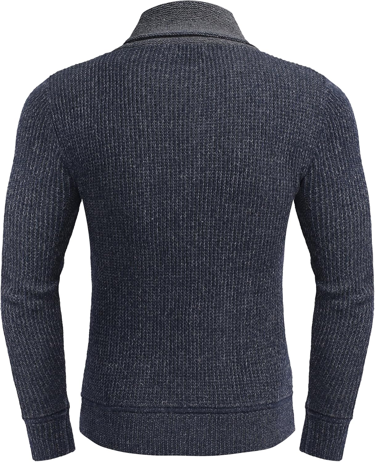 COOFANDY Men's Knitted Turtleneck Pullover Shawl Collar Sweaters Slim Fit High Neck Hoodies with Pockets - Image 4