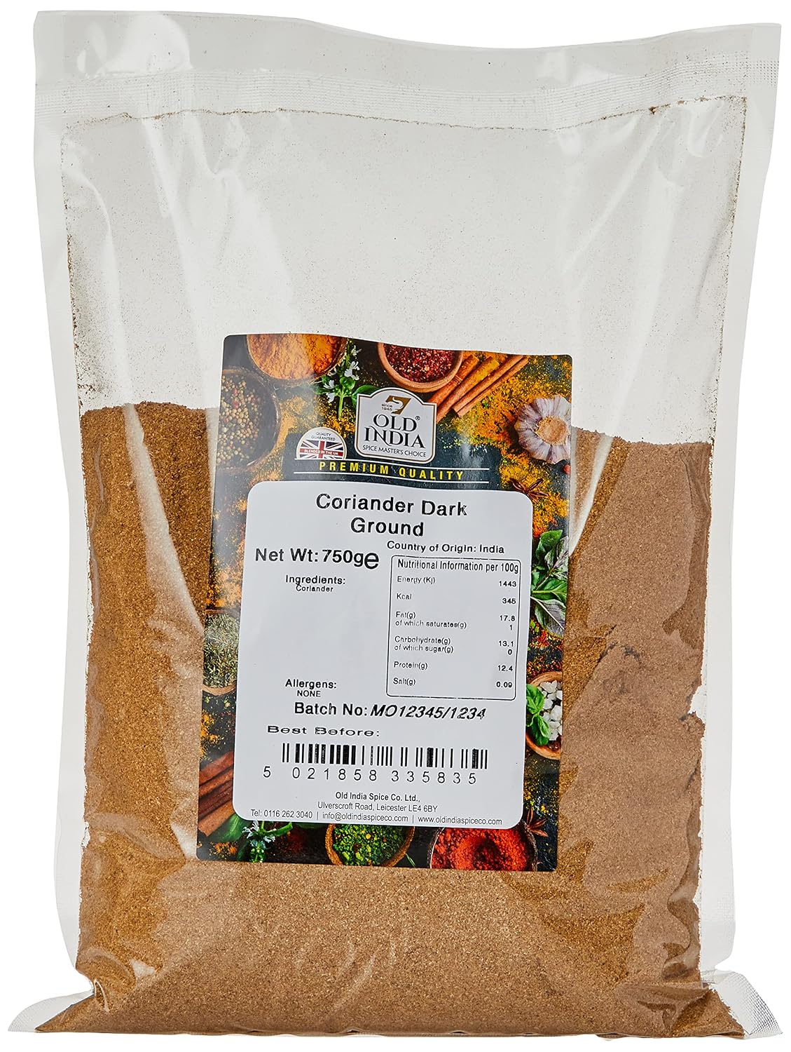 Old India Coriander Dark Ground 750 g