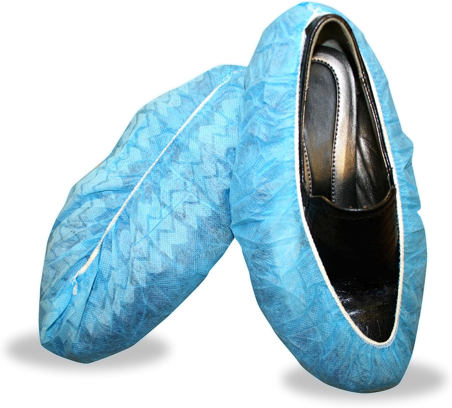 Blue Polypropylene Shoe Cover, Non-Skid Soles