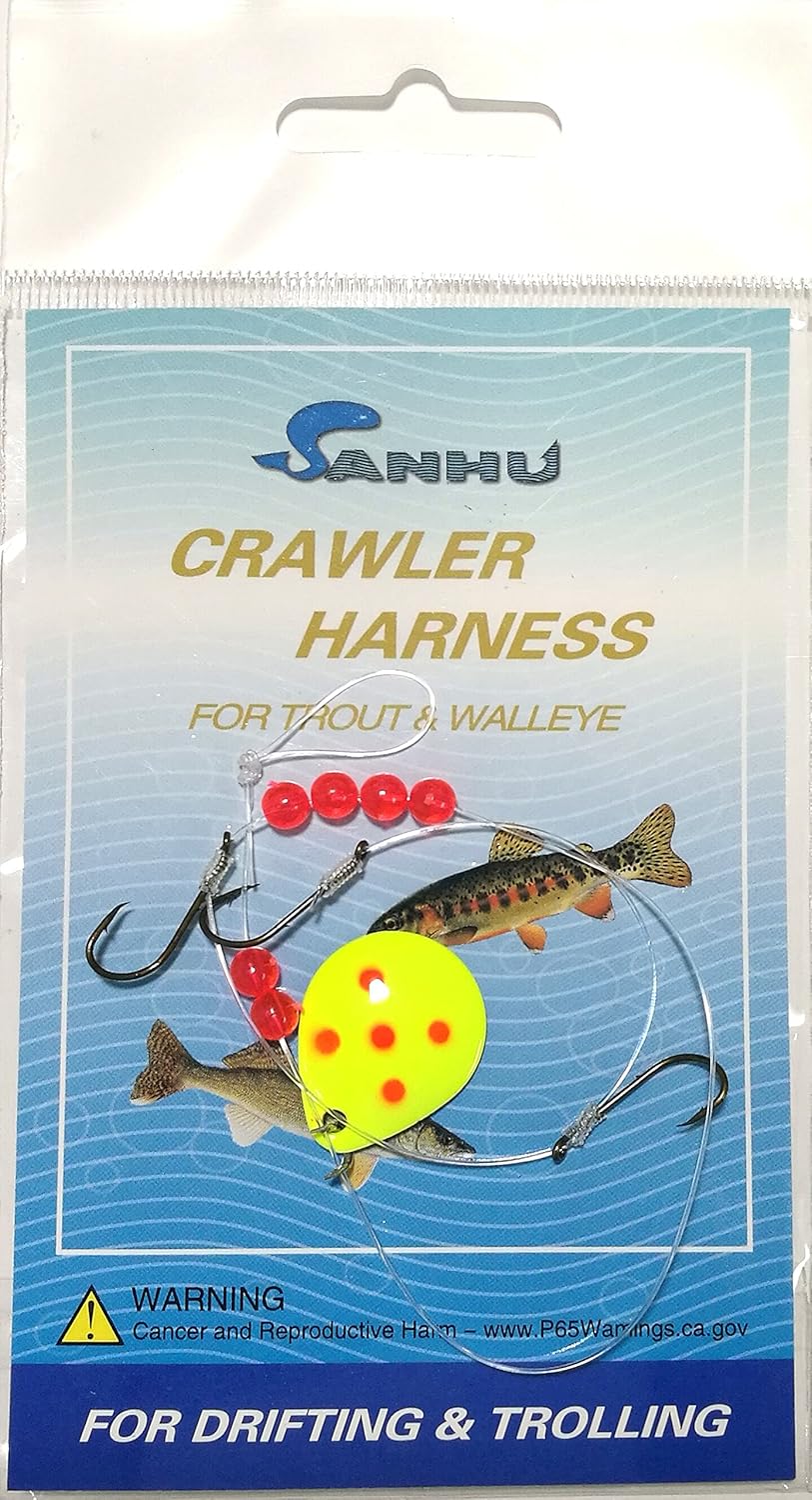 Crawler Harness,10 Packs for Freshwater & Saltwater Fishing, Ideal for Bass, Walleye, and Other Species,Item #628