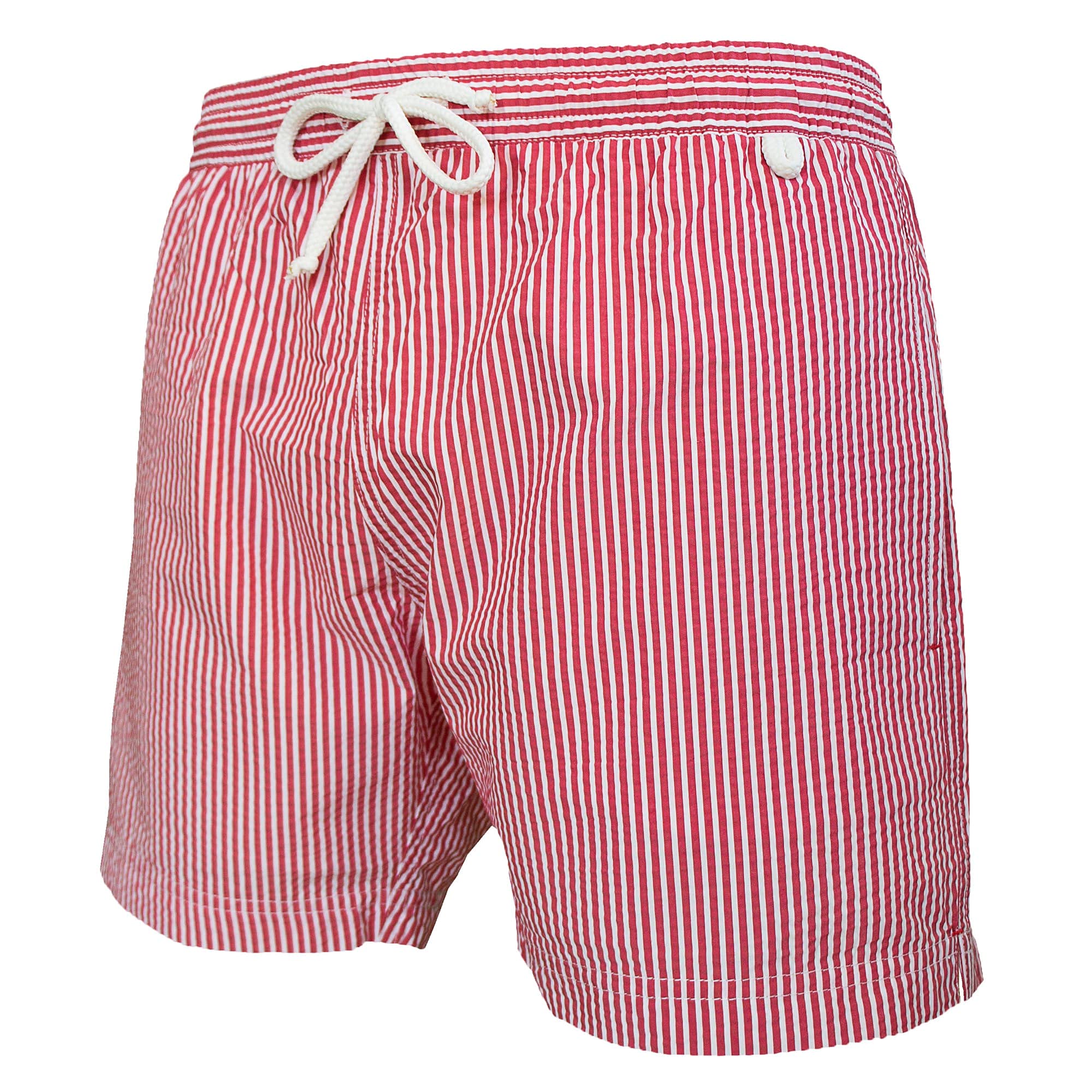 Les loulous de la Playa – Bañador para hombre, clásico, rayas, rojo y blanco rojo XL