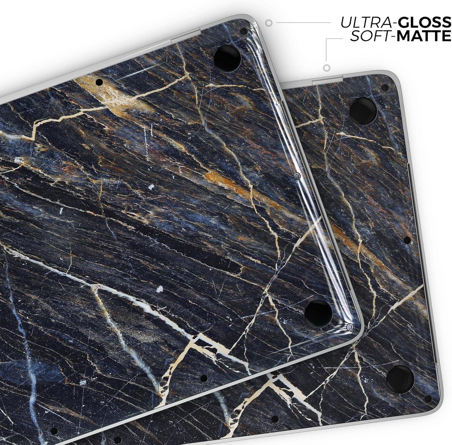 DesignSkinz - Dark Natural Marble Surface - Full-Body Wrap Protective Decal Skin Kit Compatible with MacBook 16" Pro M1 (A2485)