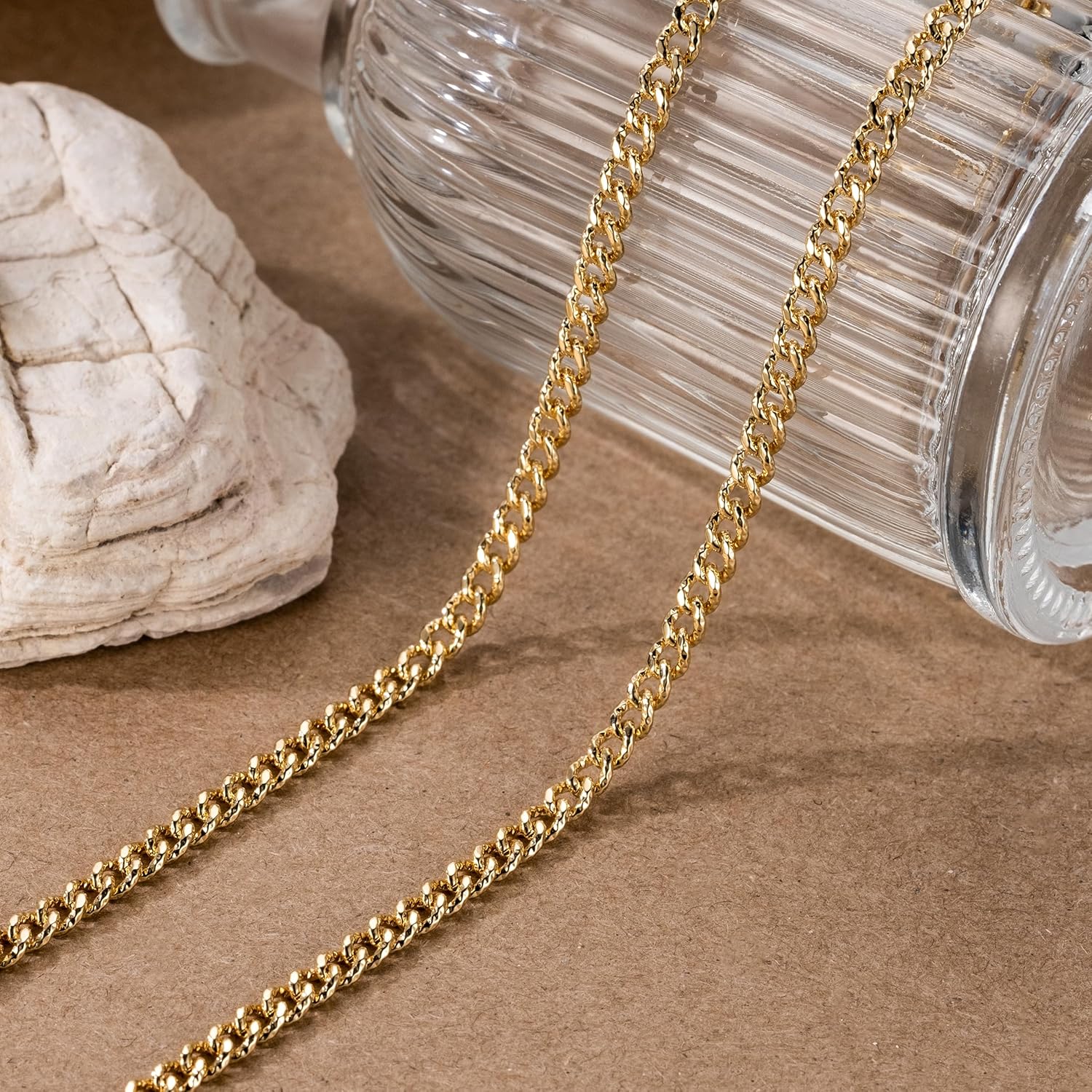 14K Gold Necklace for Women Cuban Link Chain for Mens Necklace Chunky Necklaces for Women Gold Special Engraving and 3.7MM Width Charm Necklaces for Men 16,18,20,22,24 Inches - Image 2